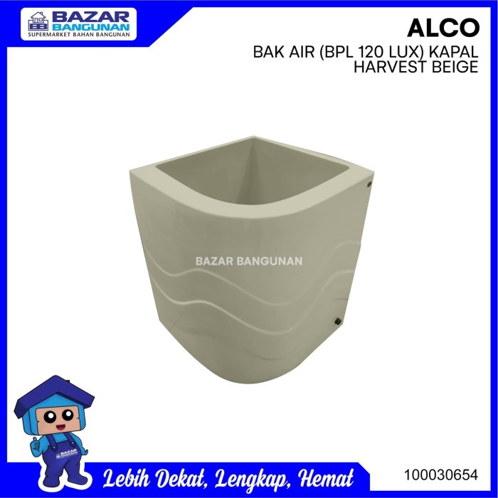 Bak Air Mandi Sudut Alco Luxury Fiber Glass 120 Ltr 120L Harvest Beige