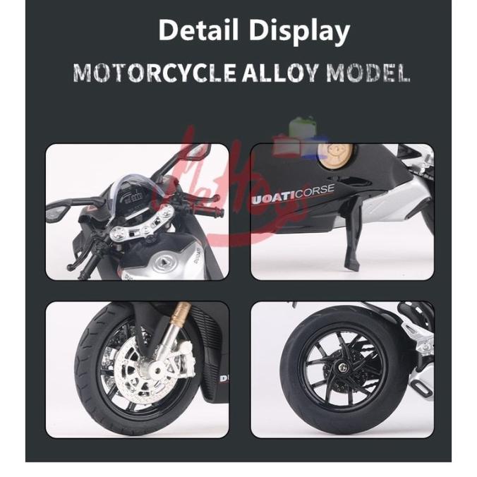Diecast Huayi Ducati Panigale V4S 1/12 Alloy model motor balap Ducati