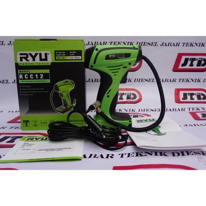 RYU Kompresor Mini Pompa Elektrik Ban Mobil Motor DC 12 V