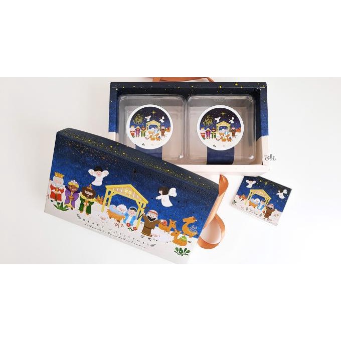 Sale Now [Box 3 Kings] Kotak Natal 2 Toples 112 Desertbox / Kue Setengah Loyang Terbaik