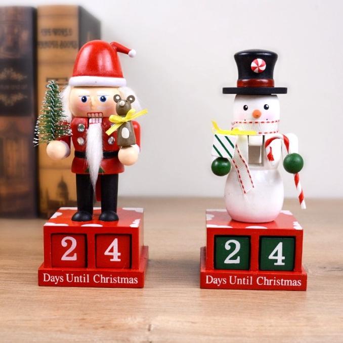

Sale Now Kalender Kayu Natal Christmas Countdown Nutdekor Santa Snowman Berkualitas