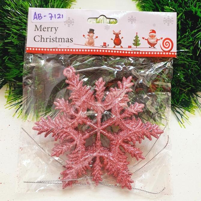 

Snowflake Pink Isi 2 Murah Hiasan Natal Kepingan Salju Dekorasi Parcel Pengiriman Cepat