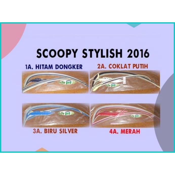 Motor Honda Scoopy 2016 Stylish Stiker / Lis / Striping / Stripping 16