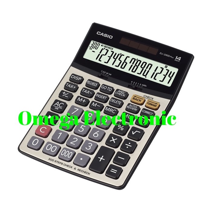 

CASIO CALCULATOR DJ-240D PLUS - KALKULATOR MEJA DESKTOP CHECK CORRECT ORIGINAL TERBARU