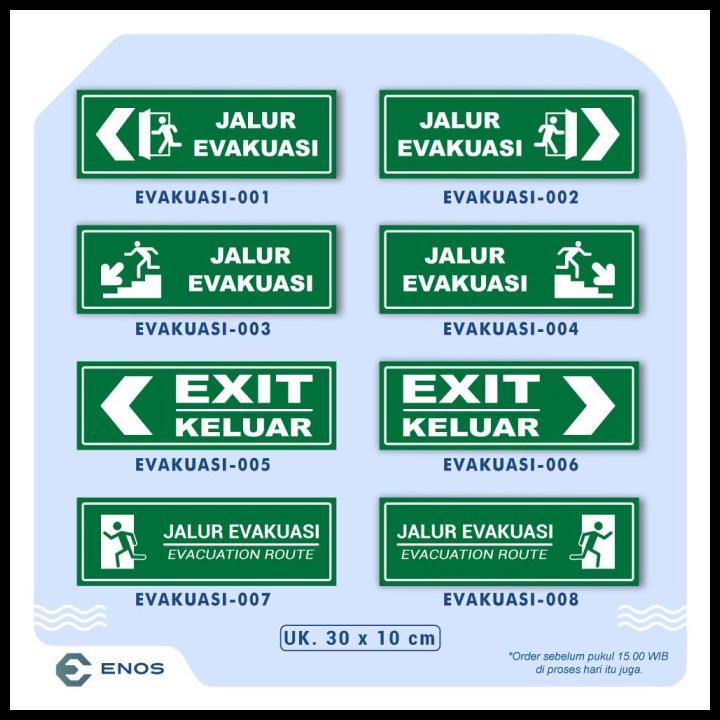 

BEST DEAL RAMBU / SIGN JALUR EVAKUASI PLAT AKRILIK 2MM UKURAN 30X10 !!!!!!