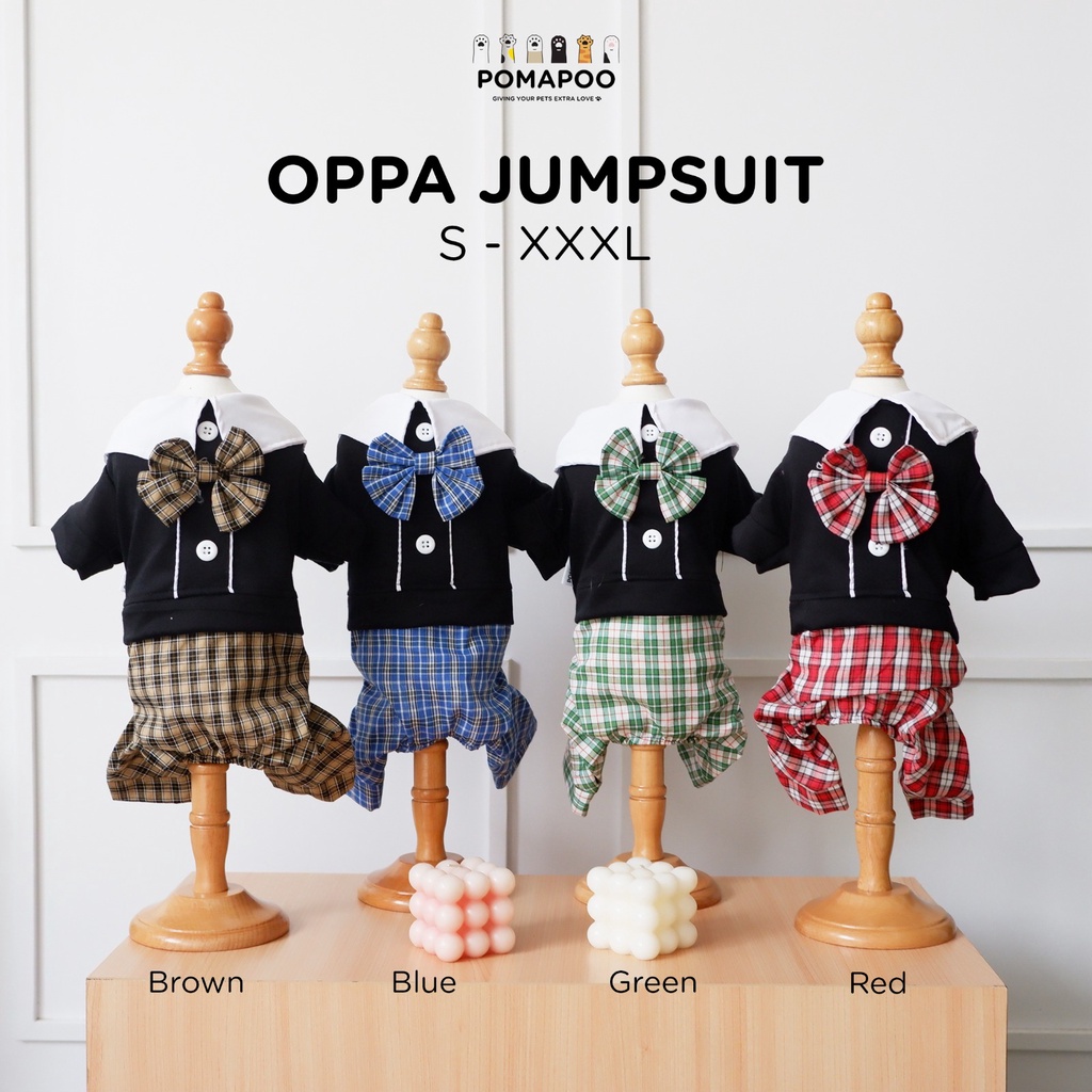 PomApoO - Baju Kucing dan Baju Anjing Oppa Jumpsuit dan Unnie Dress