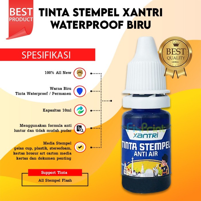 

Tinta Stempel Xantri 10Ml Refill Stamp Ink Waterproof 10 Ml Star