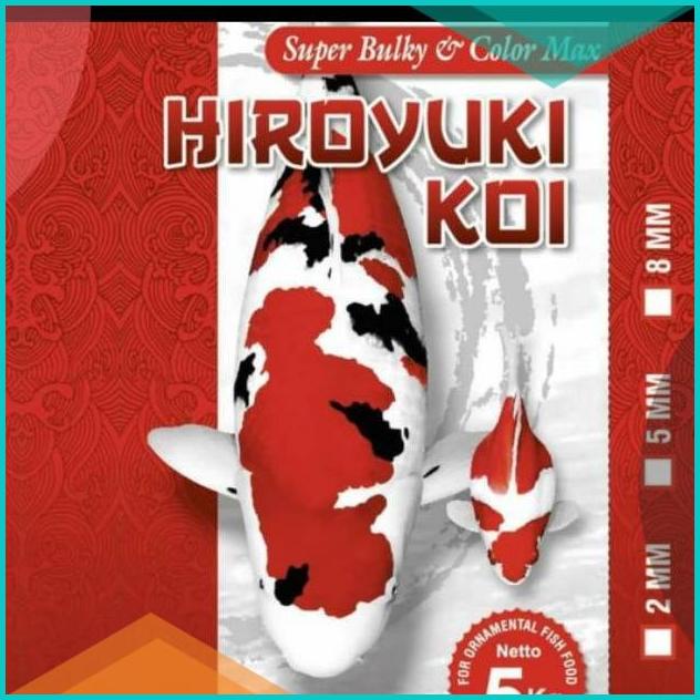 Pakan koi makanan ikan HIROYUKI KOI pelet merah 5 kg 2mm Super Bulky 1