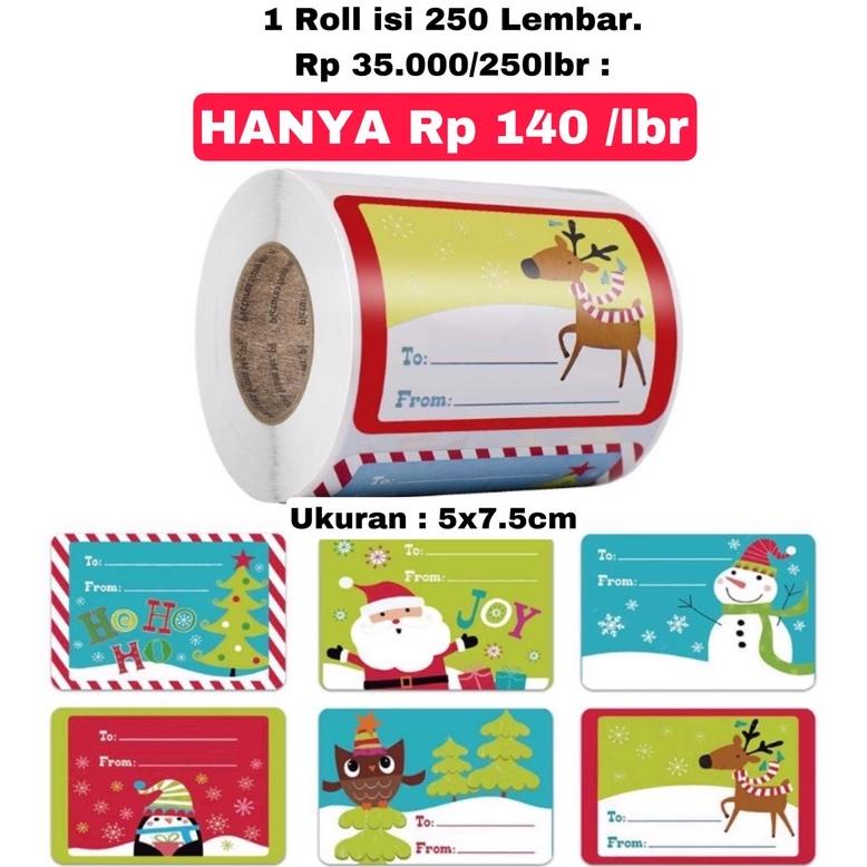 

Sale 250pcs Sticker Label HangTag Natal Christmas Murah Stiker Tempelan Hampers Kado BisaCOD