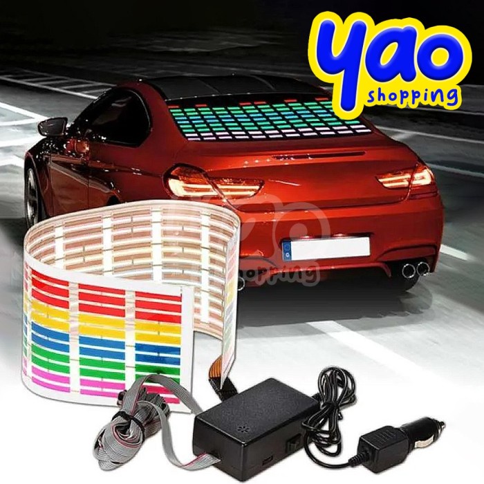 Lampu Stiker LED Mobil Musik Car Music Rhythm Lamp
