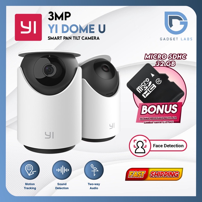 Baru Yi Dome U Cctv 1080P Bundle Memory Card 32 Gb