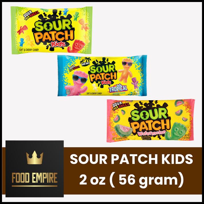 

Sour Patch Kids Candy 2 Oz | Original - Tropical - Watermelon 56 Gram