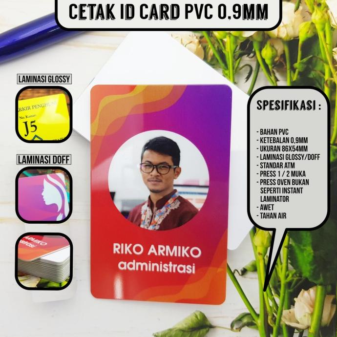 

CETAK ID CARD / MEMBER CARD / KARTU PEGAWAI TEBAL 0,9mm