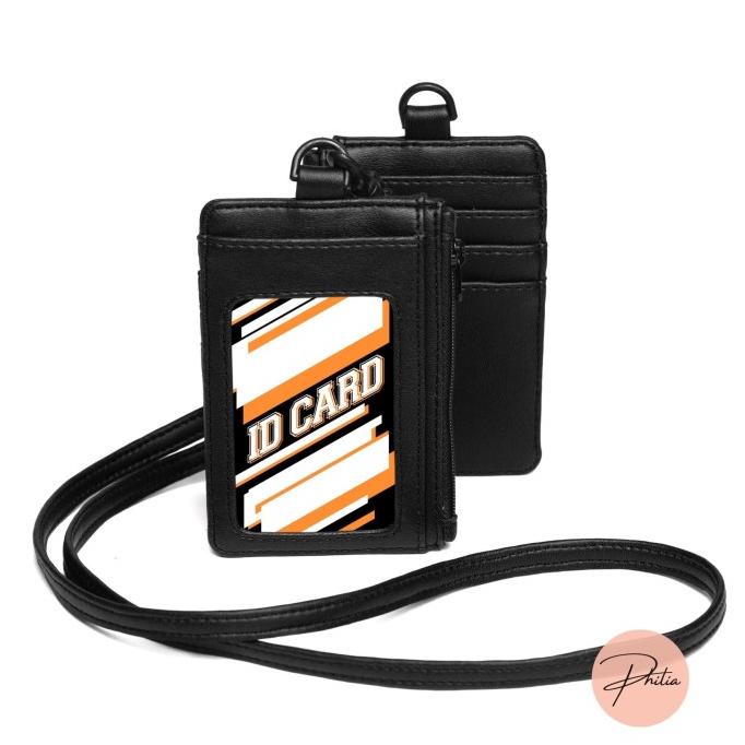 

Name Tag Dompet ID Card Kulit ID Lanyard MELUWE HITAM