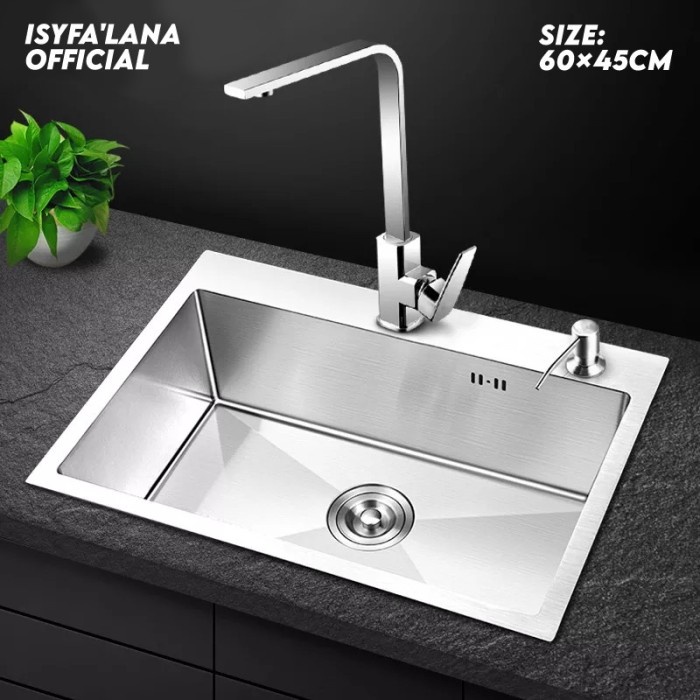 Terbaru Kitchen Sink Bak Cuci Piring Bolzano Inobe 6045 Stainless Paket Promo Terlaris