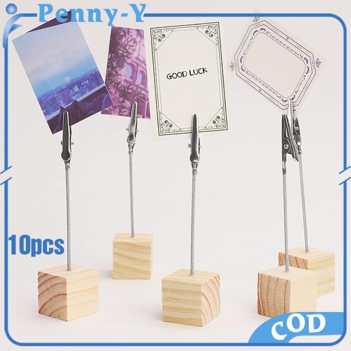 

10pcs Price Tag Kayu Tatakan Holder Foto Price Tag Photo Card Holder