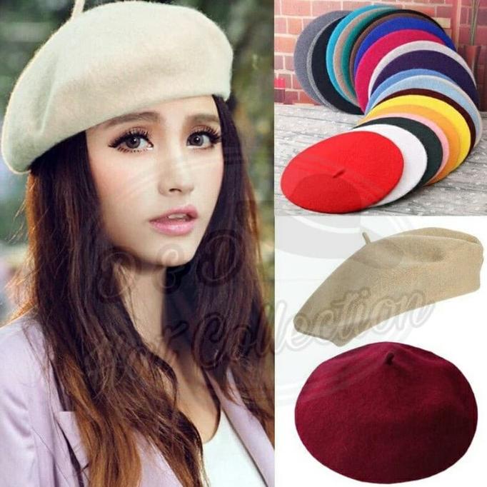 12.12 Big Sale Topi Baret Import Aneka Warna Topi Fashion Wanita Pria Dewasa Original
