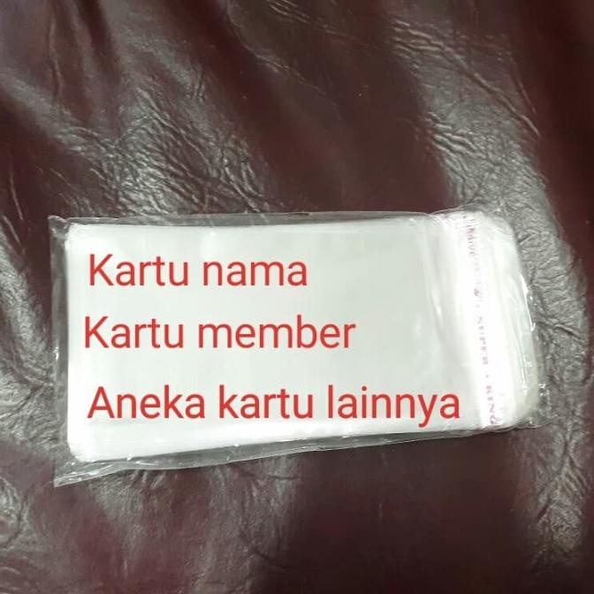 

plastik opp ada lem seal kartu member - kartu nama - id card - ATM KTP