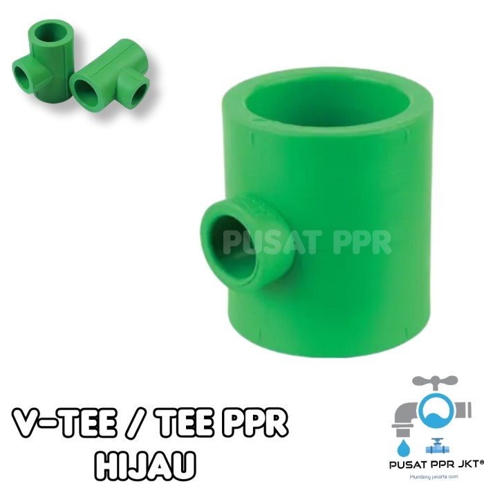 [Ori] V-Tee Ppr Hijau 110 X 75Mm 4Inc X 2½Inc Diskon