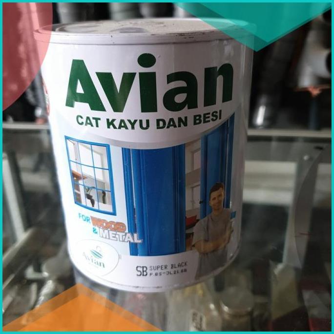 Cat besi dan kayu Avian 1kg (banyak warna) 16novz3 perkakas