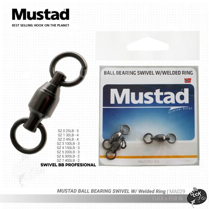 Mustad Ball Bearing Swivel W/ Welded Ring | Ma029 Bb Swivel Pancing