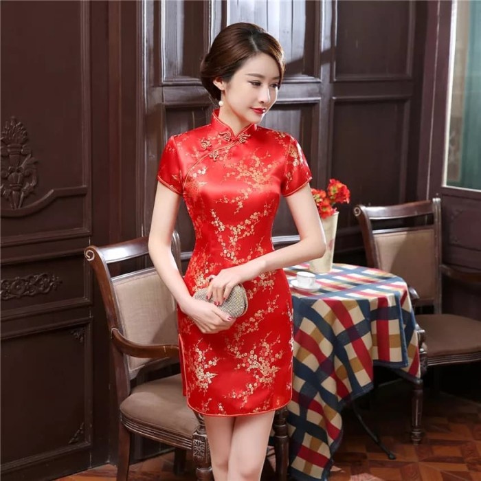 Cheongsam Dress / Qipao / Baju Imlek / Dress Sincia / Baju Sangjit