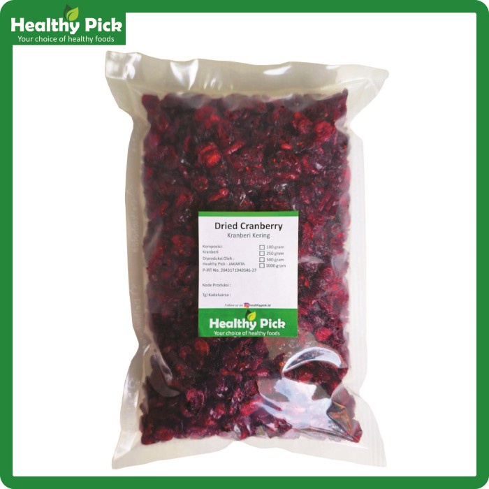 

Dried Cranberries Unsweetened 1Kg/1000gr