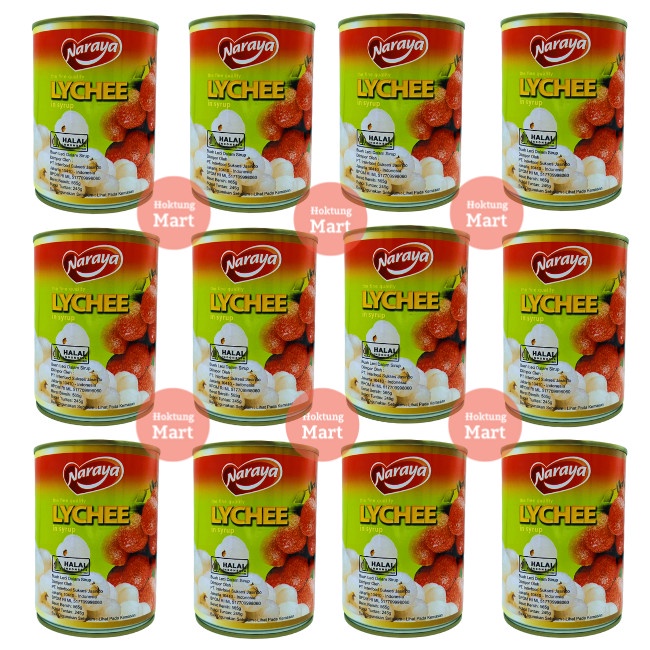 

Naraya Longan Lychee 1 Karton Dus isi 12 Kaleng Buah Kelengkeng / Leci