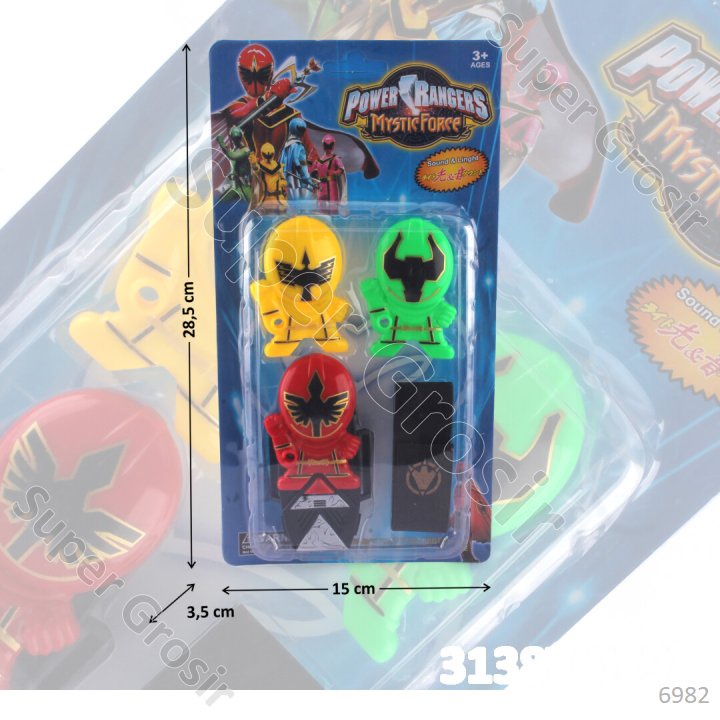 Jam Tangan Power Rangers B/O Suara Lampu Power Rangers Mistic Force