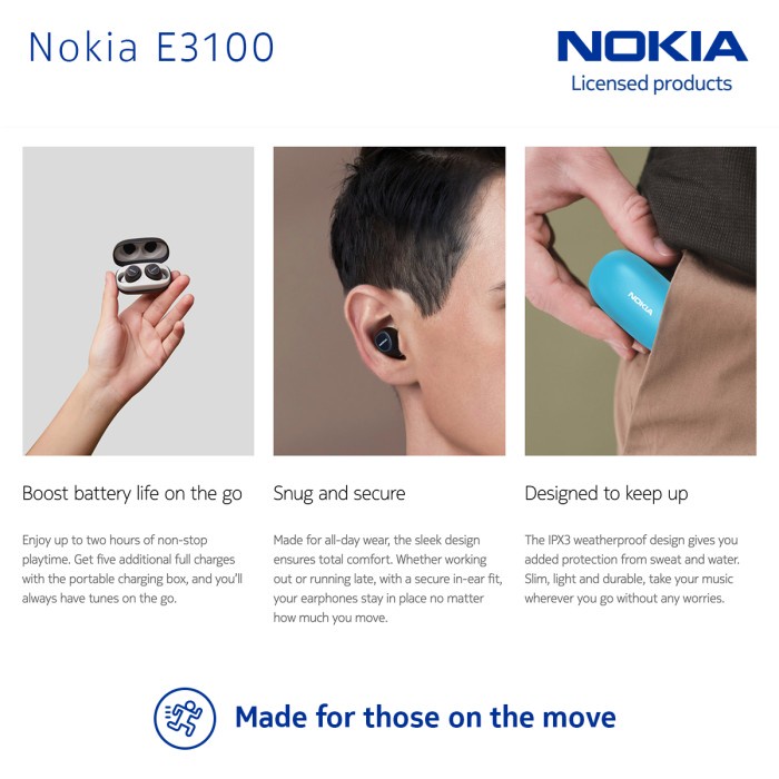Nokia Essential True Wireless Tws Earphone E3100 - Orange Ready