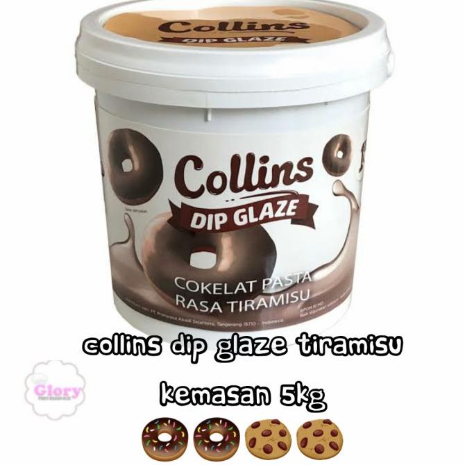 

Baru collins dip glaze tiramisu 5kg/topping donat/topping kue