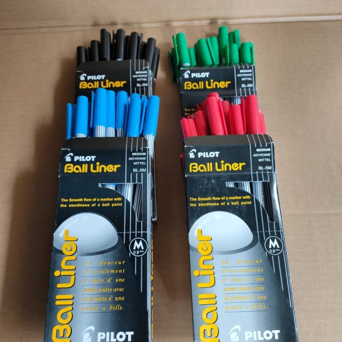 

SALE pilot balliner (M. 0.8mm) warana hitam biru merah hijau Termurah