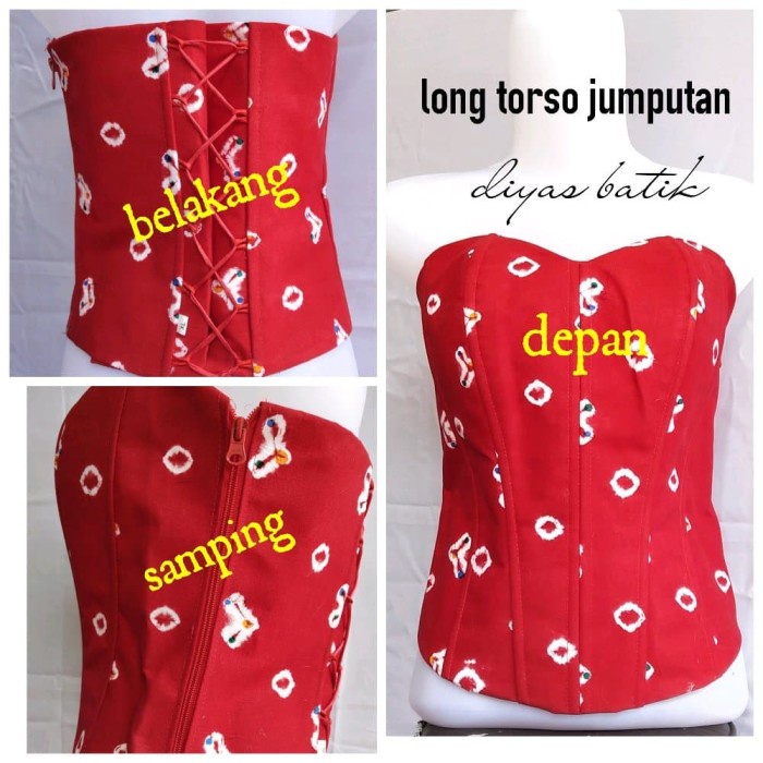 Maels Longtorso Bustier Kamisol Katun Motif Jumputan