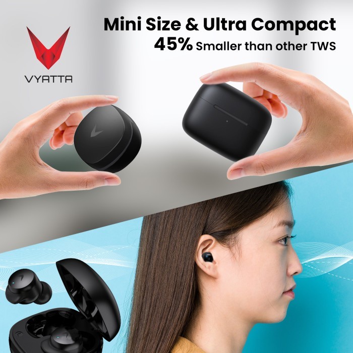 Airboom Nano C Tws Bluetooth Headset Earphone Fs Ready