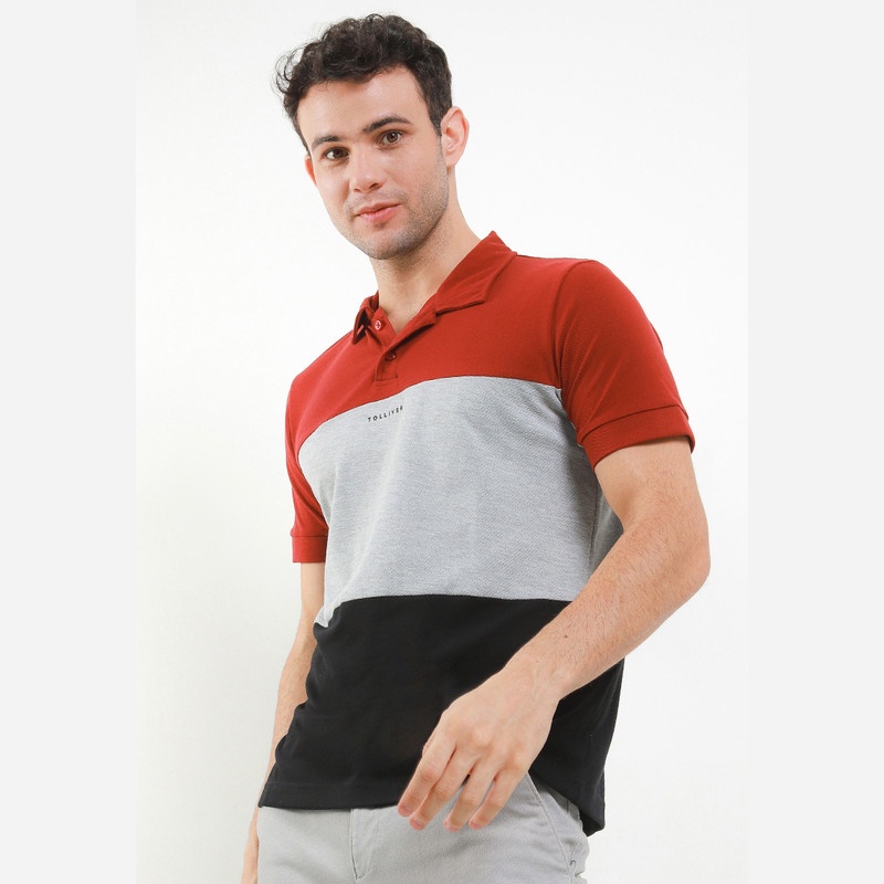 Tolliver Sporty Combo Polo Shirt Pria