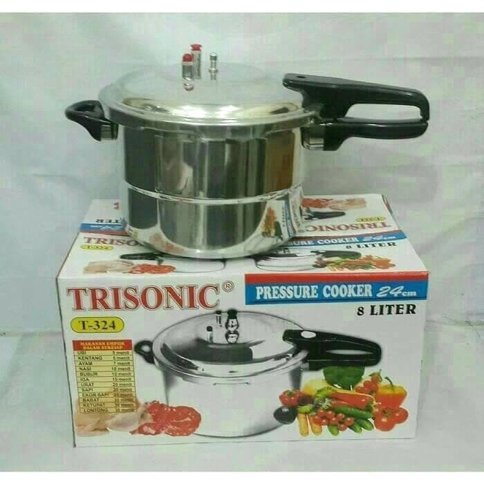 [Ori] Panci Presto Trisonic 8Lt / Alat Pepes Daging / Alat Merebus Daging Terbatas