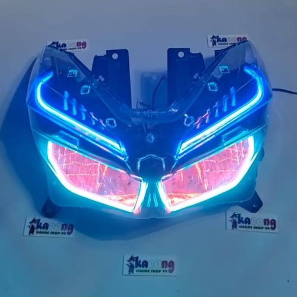 reflektor lampu depan vario 125 150 LED+lampu alis tahun 2018-2022