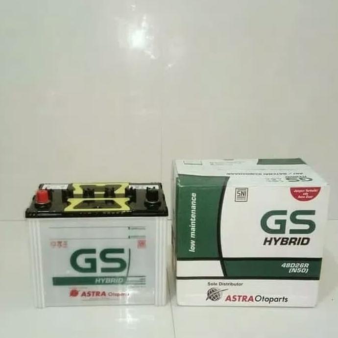 aki mobil battery GS astra type hybrid N50 12 volt 50 amper khusus gos