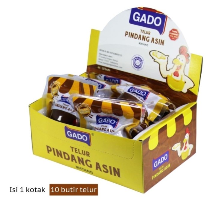 

Gado Telur Pindang Asin 1 Kotak Isi 10 Butir