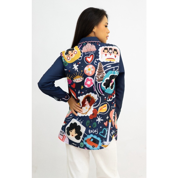 Sovlo X Ilustrator Lokal: Sucidraw - Kemeja Lengan Panjang Wanita