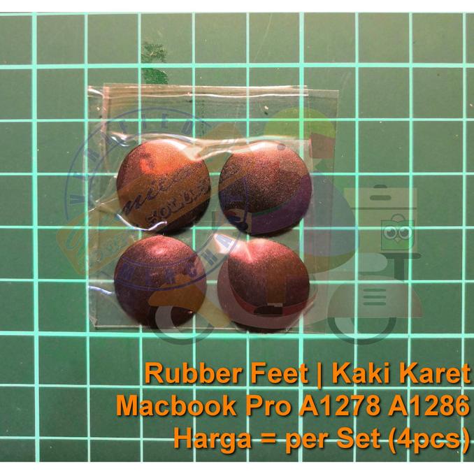 Rubber Feet Kaki Karet Plastik Bawah Macbook Pro A1278 A1286 Set 4pcs