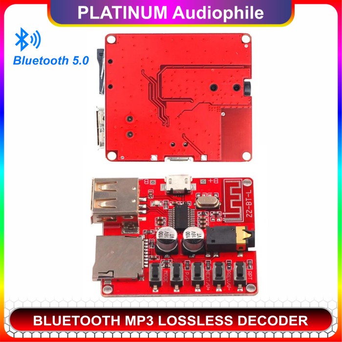 Modul Bluetooth Mp3 Player Decoder USB Micro SD Card + Amplifier 2x 3w