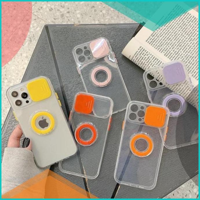 Case Clear Macaron Candy Iphone X/XS XR 11 12 Slide Lens Camera 16novz