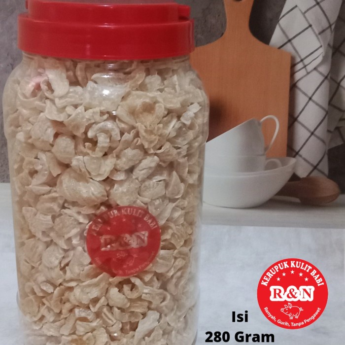 

Kerupuk - Kerupuk Kulit Babi/Rambak Impor Small 3L/280G Cu Jiu Cha Premium