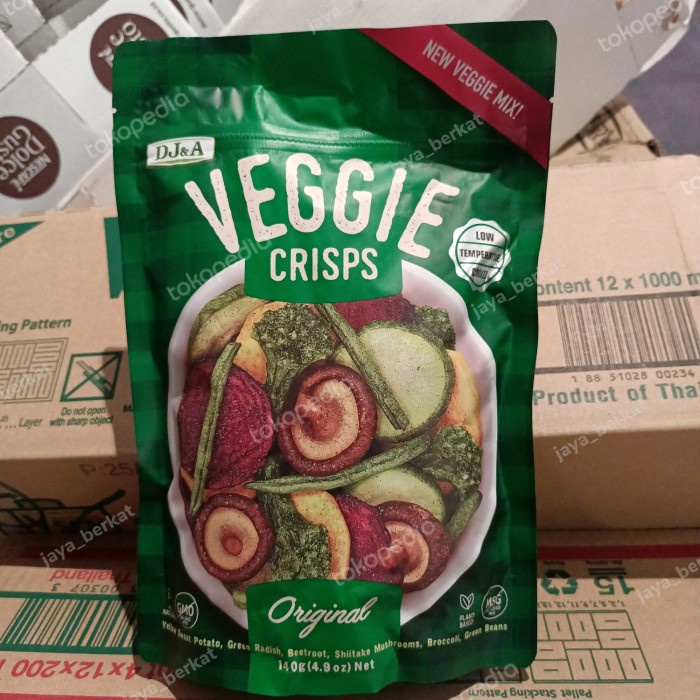 

Keripik - Dj&A Veggie Crisps Original 140Gr Keripik Sayuran