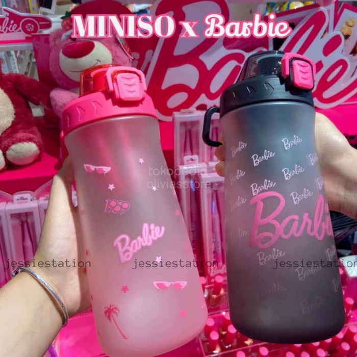 BOTOL MINUM MINISO BARBIE TUMBLR TUMBLER MINISO X BARBIE 1100ML