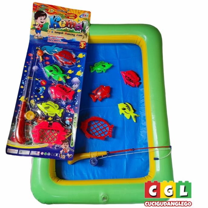 Mainan Mancing Ikan Kolam Pancing Ikan Fishing Alat Pancing