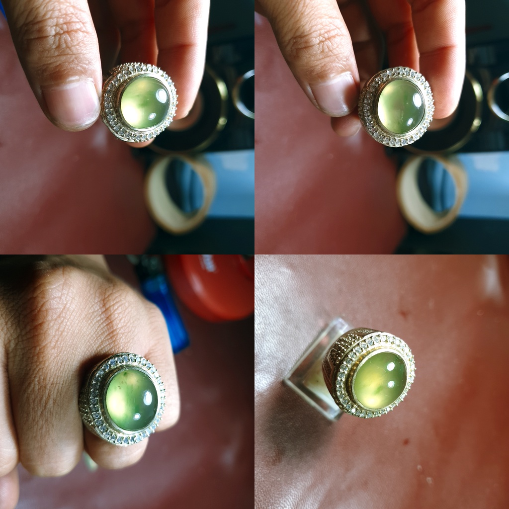 BATU CINCIN NEON LUMUT TOTOL HIJAU BENING KERISTAL IDOCRASE BATU LUMUT ACEH NO49