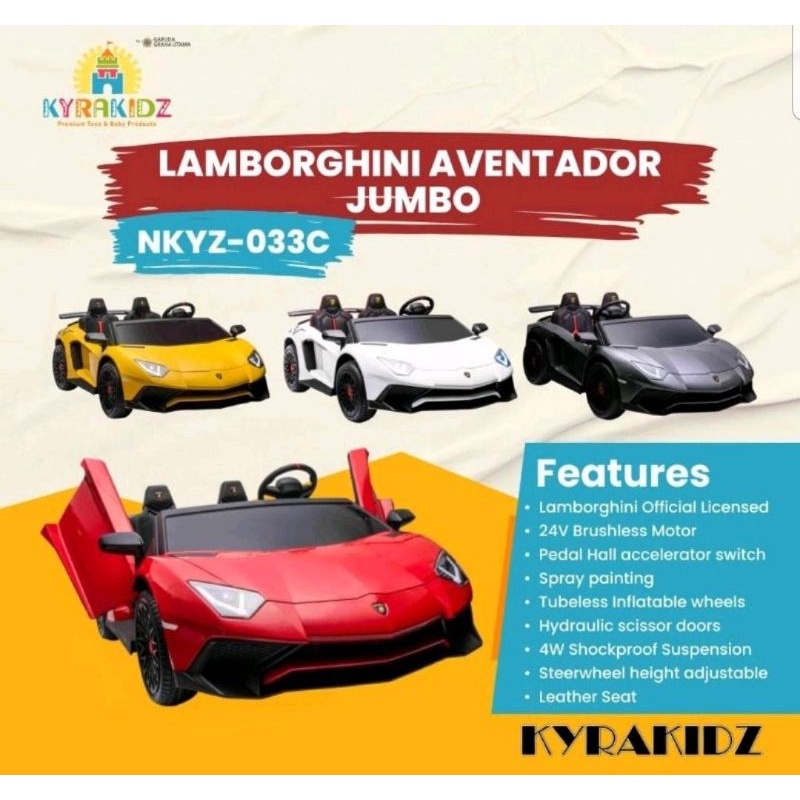 Mobil aki anak Lamborghini Aventador JUMBO NKYZ-033C NKYZ033C NKYZ 033C
