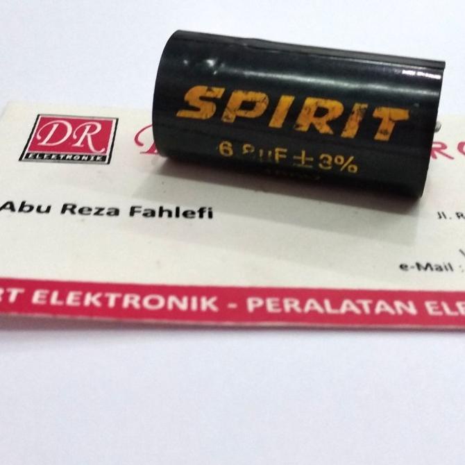 Baru Kapasitor nonpolar bagus Spirit 6,8uf 6,8 6.8uf 6.8mikro 400v 400 volt dre3 Murah